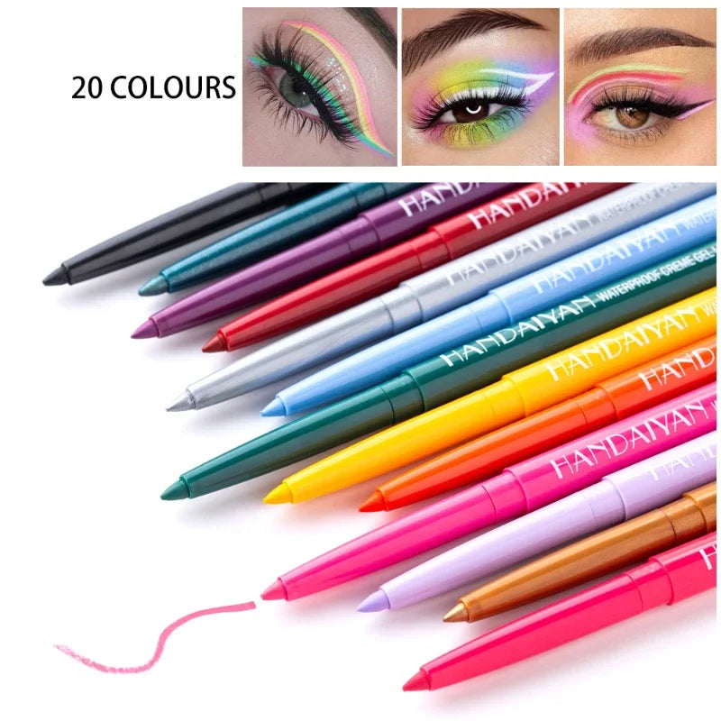 Sexy Purple Waterproof Matte Eye Cosmetics EyeLiner Pencil Long Lasting Women Fashion Pink Black Eye Charming Eye Liner Pencil