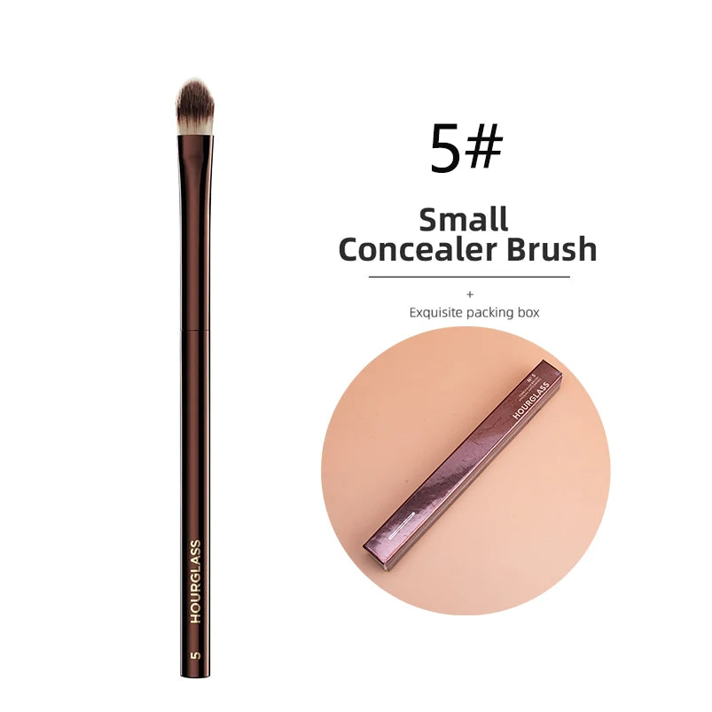 Hourglass Seamless Finish Concealer Brush Angled Concealer Brush Face Buildable Coverage Liquid Cream Stick Blending Makeup Tool