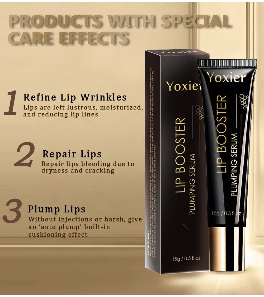 Lip Booster Essence Lips Plumping Serum Reduce Dryness Fine Lines Moisturizing Booster Plumper Repair Lip Care Lipsalve