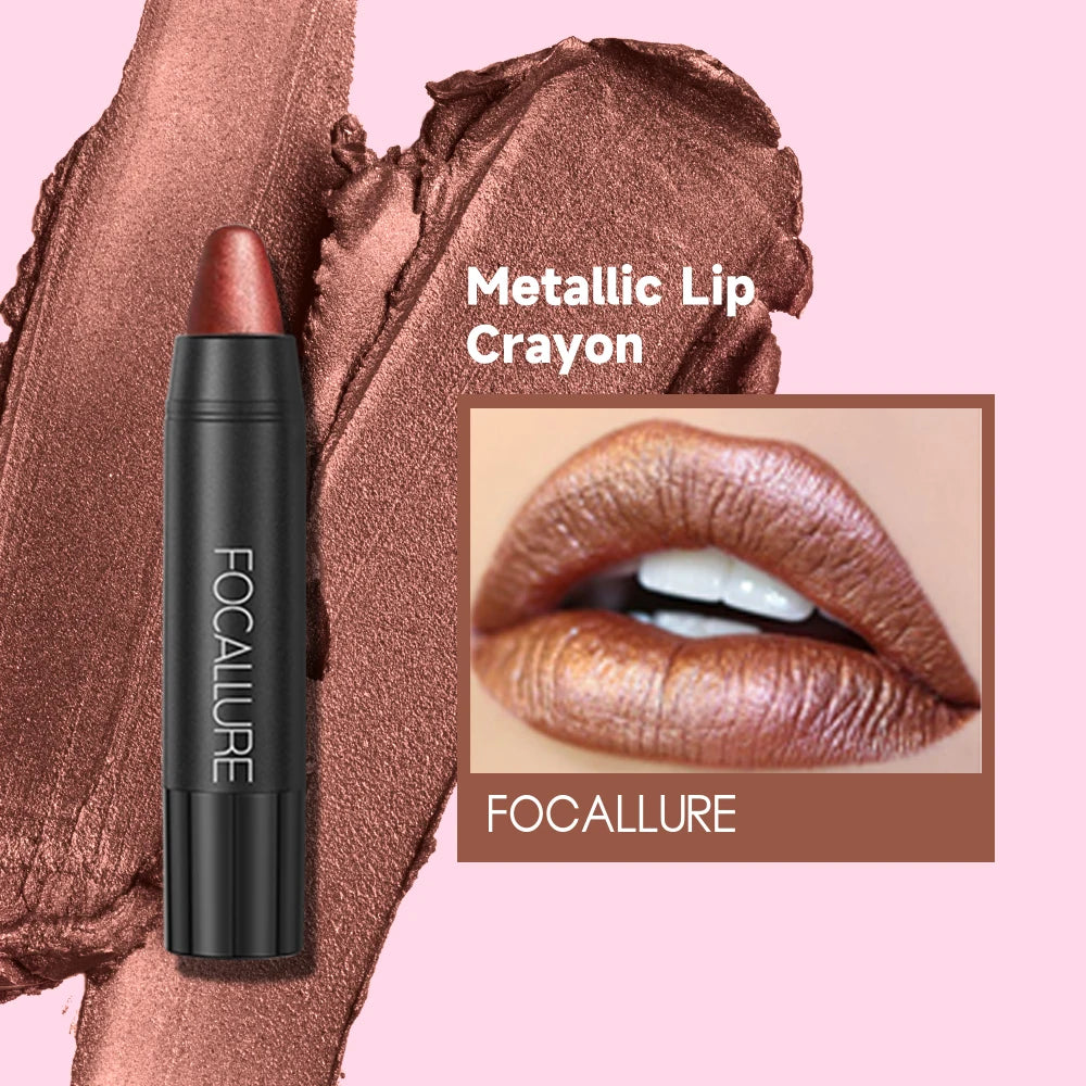 FOCALLURE 31 Colors Matte Lipstick Pencil High Crayons Gloss Long-lasting Waterproof Lip Balm Pen Lips Makeup Women Cosmetics