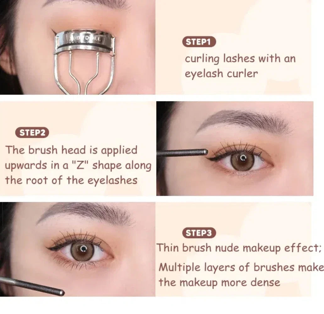 Judydoll Mascara Lash Lengthening Curling Thick Mascara Non-smudg Natural Waterproof Quick Dry Long Lasting Eye Makeup Cosmetics