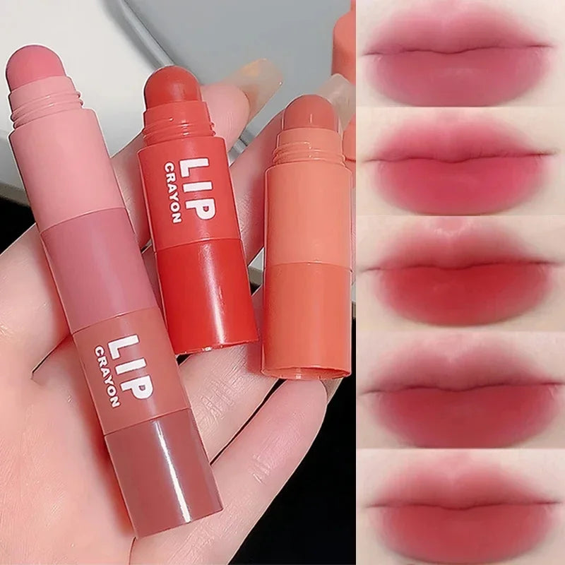 4 Colors In 1 Matte Nude Pink Red Lipstick Lip Liner Pen Long Long Waterproof Crayon Lipstick Pencil Lips Makeup Cosmetic Kit