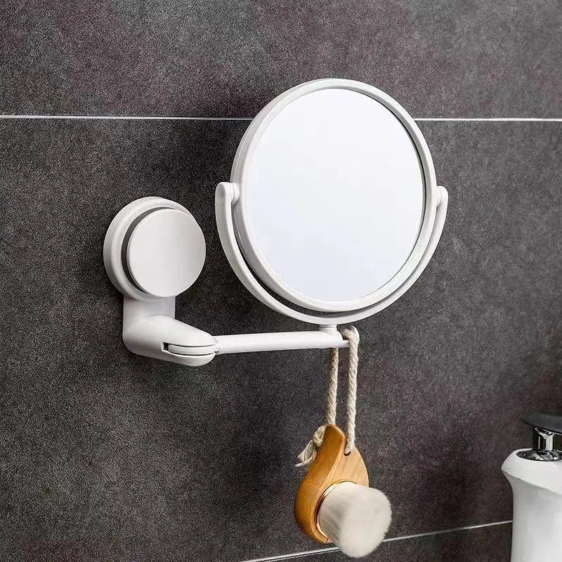 Wall Mirror Folding Arm Extend Bathroom Mirror Without Drill Swivel Bathroom Mirror Suction Arm Double Side Cosmetic Makeup