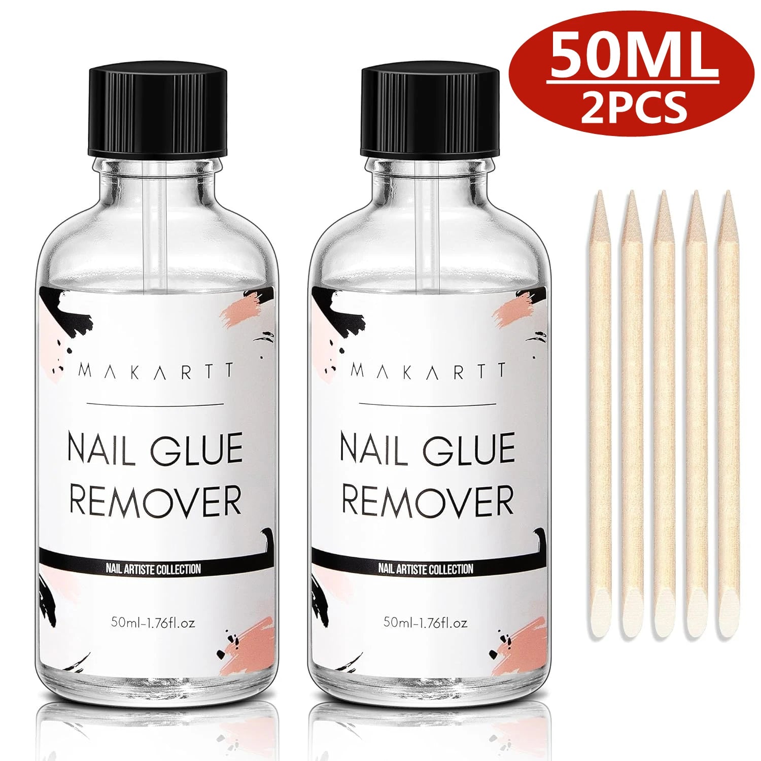 Makartt Nail Glue with Glue Remover Kit,  Super Strong Nail Glue for Acrylic Nails Press On Nails,30ML/ 50ML Glue off Debonder