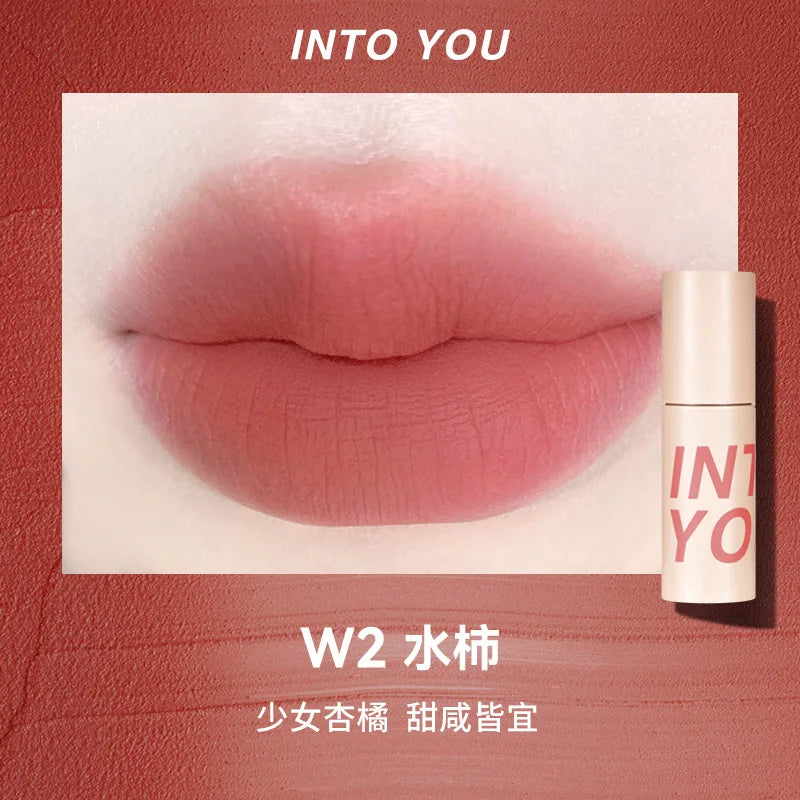 INTO YOU Make up Lip Gloss miltcolor Matte Velvet Lipstick Waterproof Red Lip Tint Lip Glaze Beauty Cosmetics lipstick lipgloss