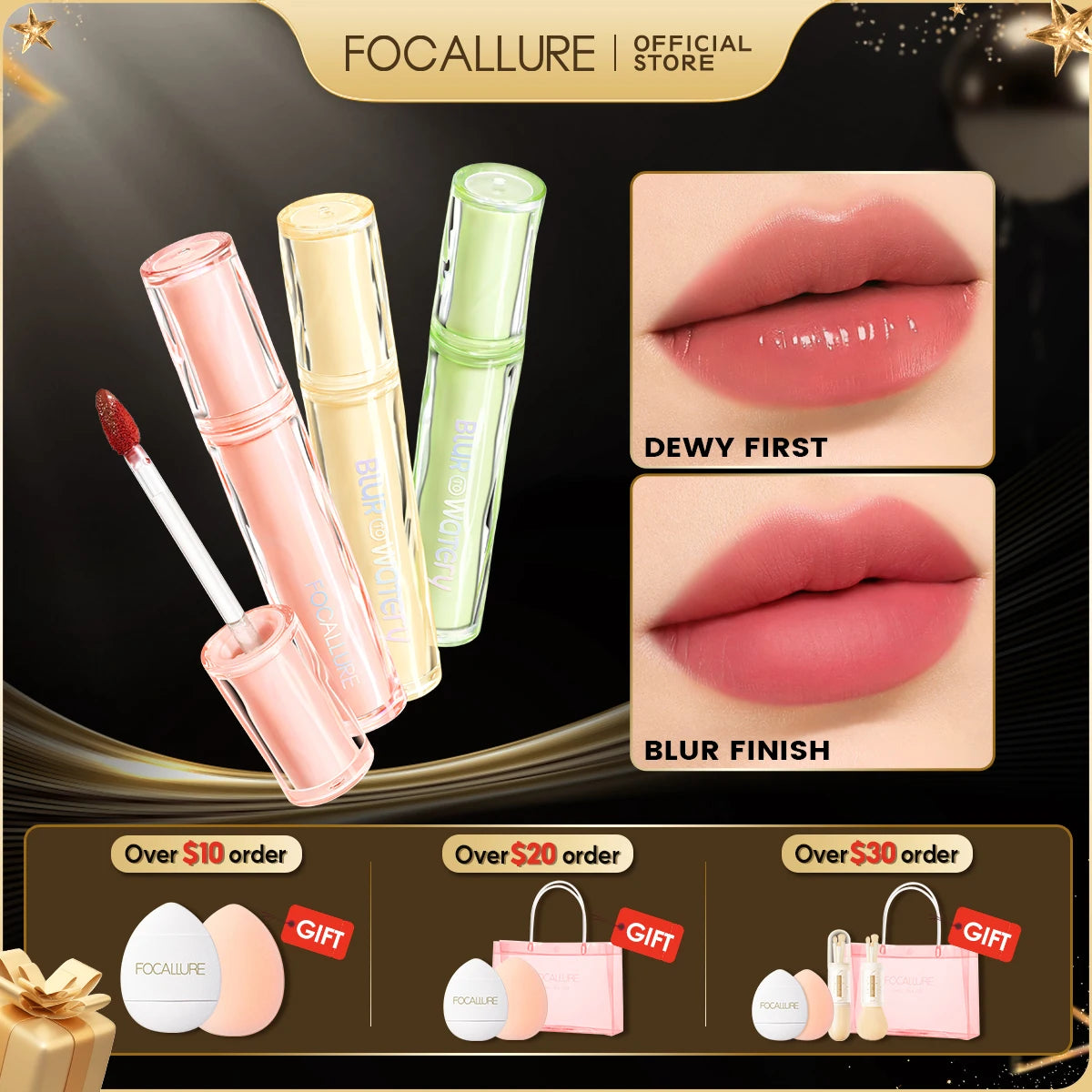 FOCALLURE Velvet Lip Gloss Waterproof Long Lasting Non-sticky Cup Liquid Lipstick Moisturizing Lip Glaze Lips Makeup Cosmetics