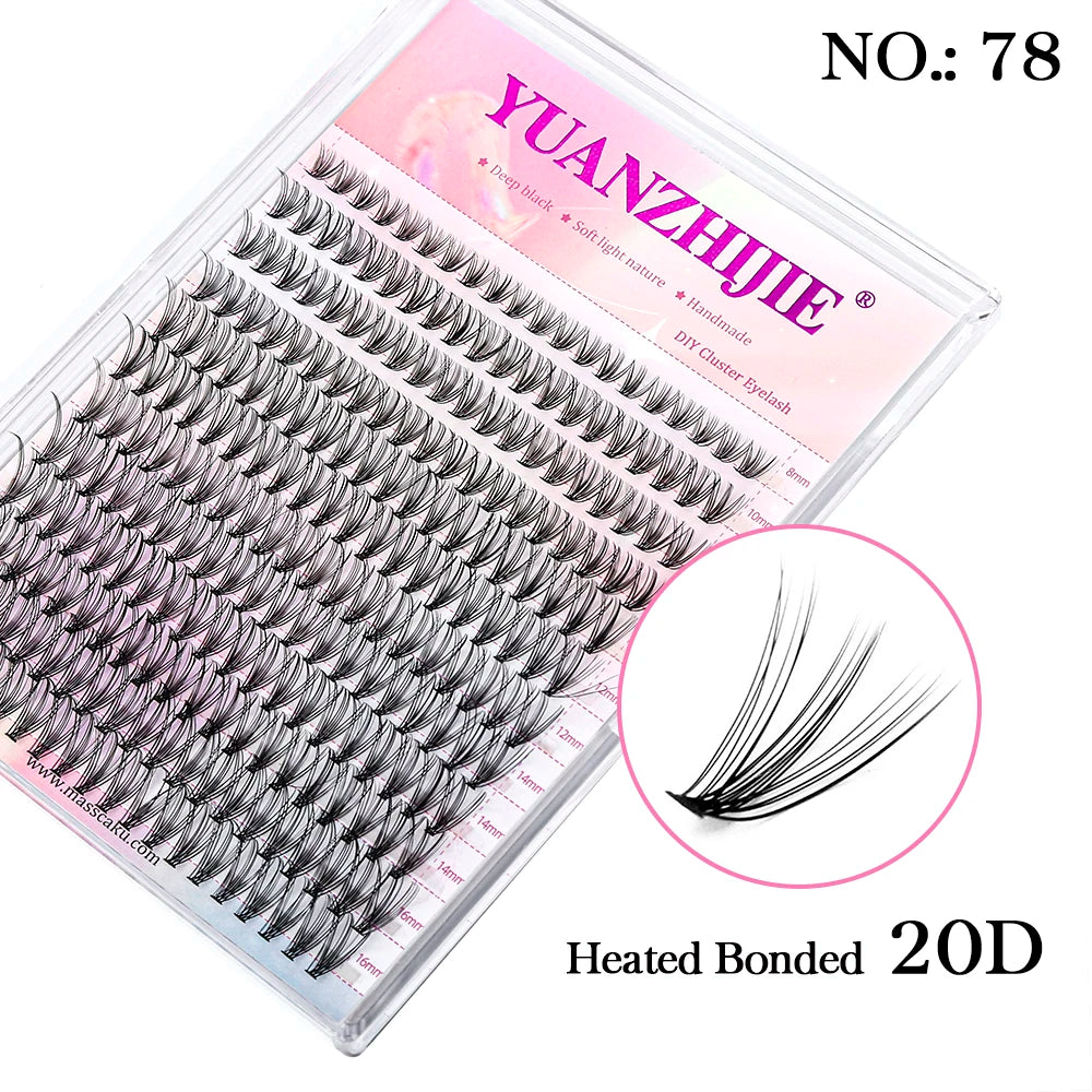 Factory Wholesale 12 Rows 0.07mm Mix 8-16mm Individual DIY Clusters Fake Eyelashes Extensions C D Curl Newbie Daily Lash Makeup