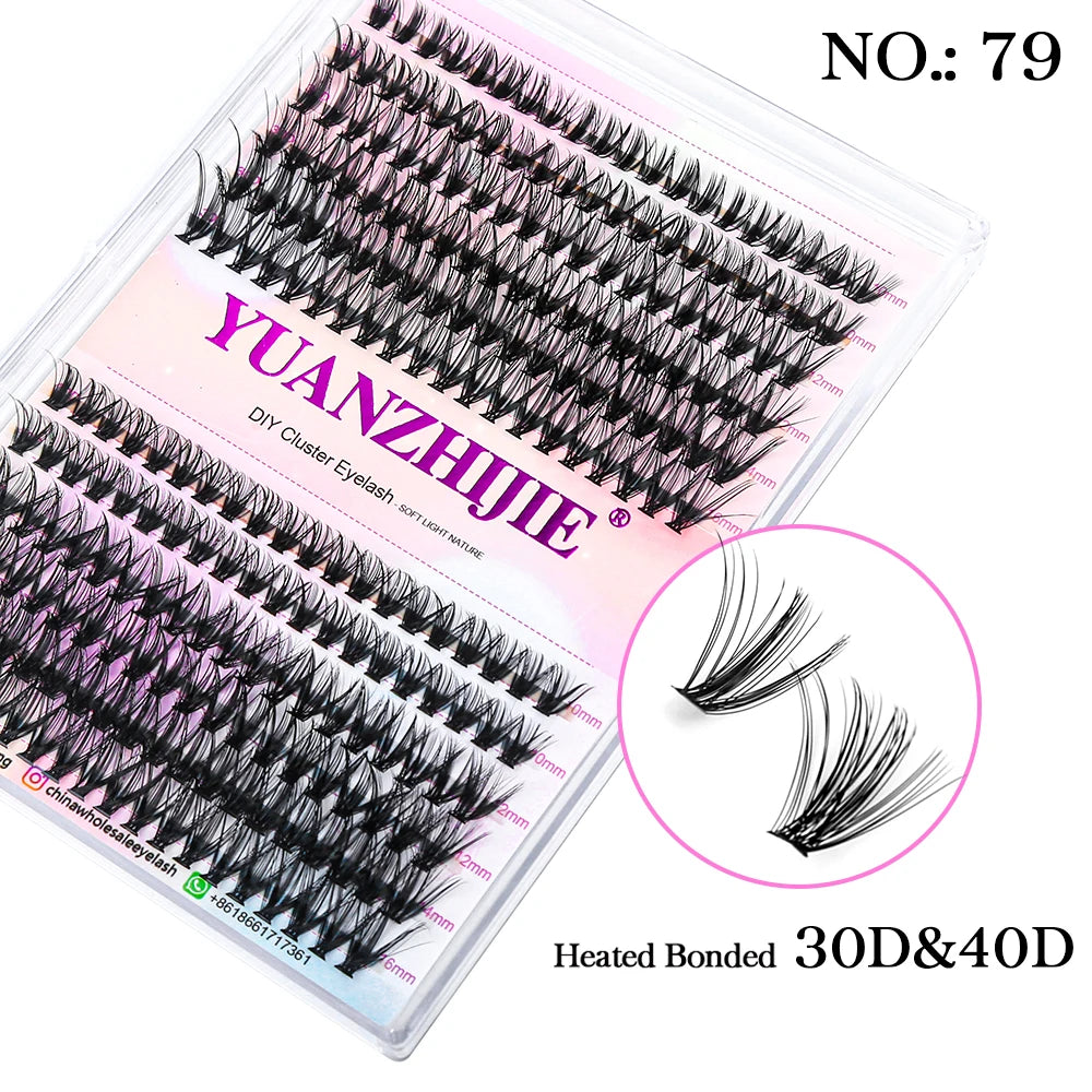 Factory Wholesale 12 Rows 0.07mm Mix 8-16mm Individual DIY Clusters Fake Eyelashes Extensions C D Curl Newbie Daily Lash Makeup