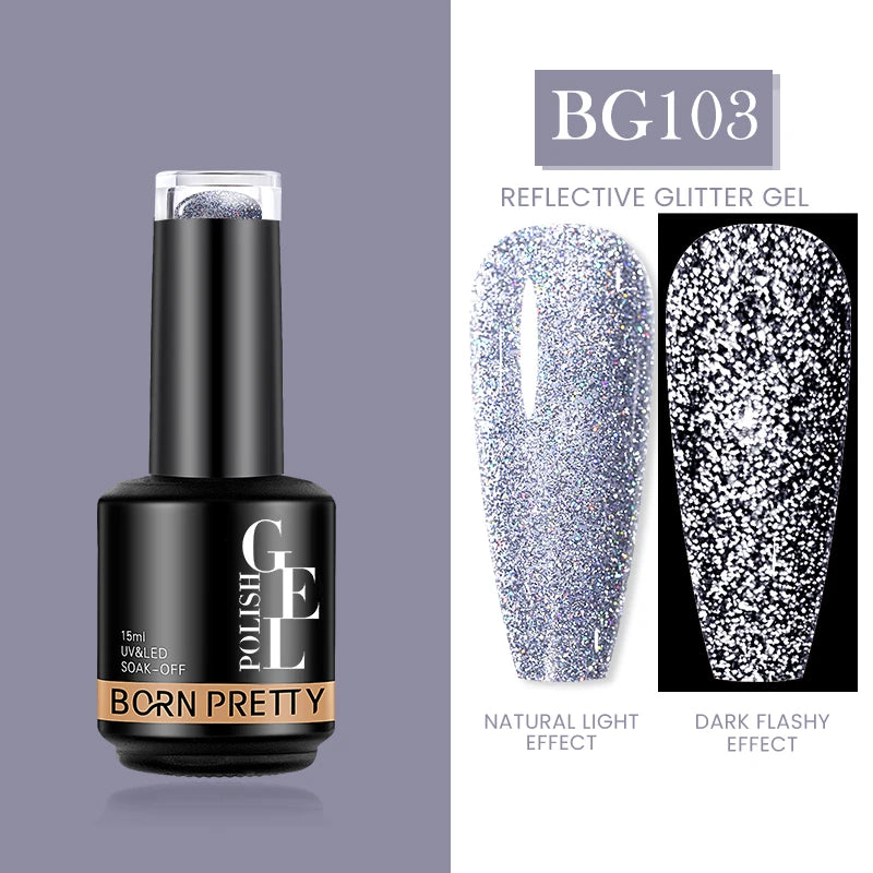 BORN PRETTY Cat Magnetic Gel Nail Polish 15ml Reflective Glitter Soak Off UV LED Gel Semi Permanent Nail Art Varnish Manicure