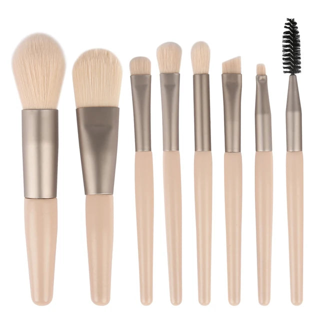 8Pcs Makeup Brush Set Makeup Concealer Brush Blush Loose Powder Brush Eye Shadow Highlighter Foundation Brush Beauty Tools