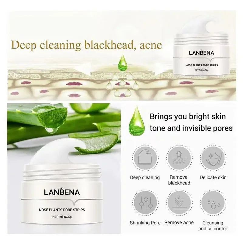 Nose Blackhead Remover Cream Pore Strip Tearing Mask Peeling Acne Cleaner Nasal Patch Black Dots Deep Deaning Skin Care Makeup