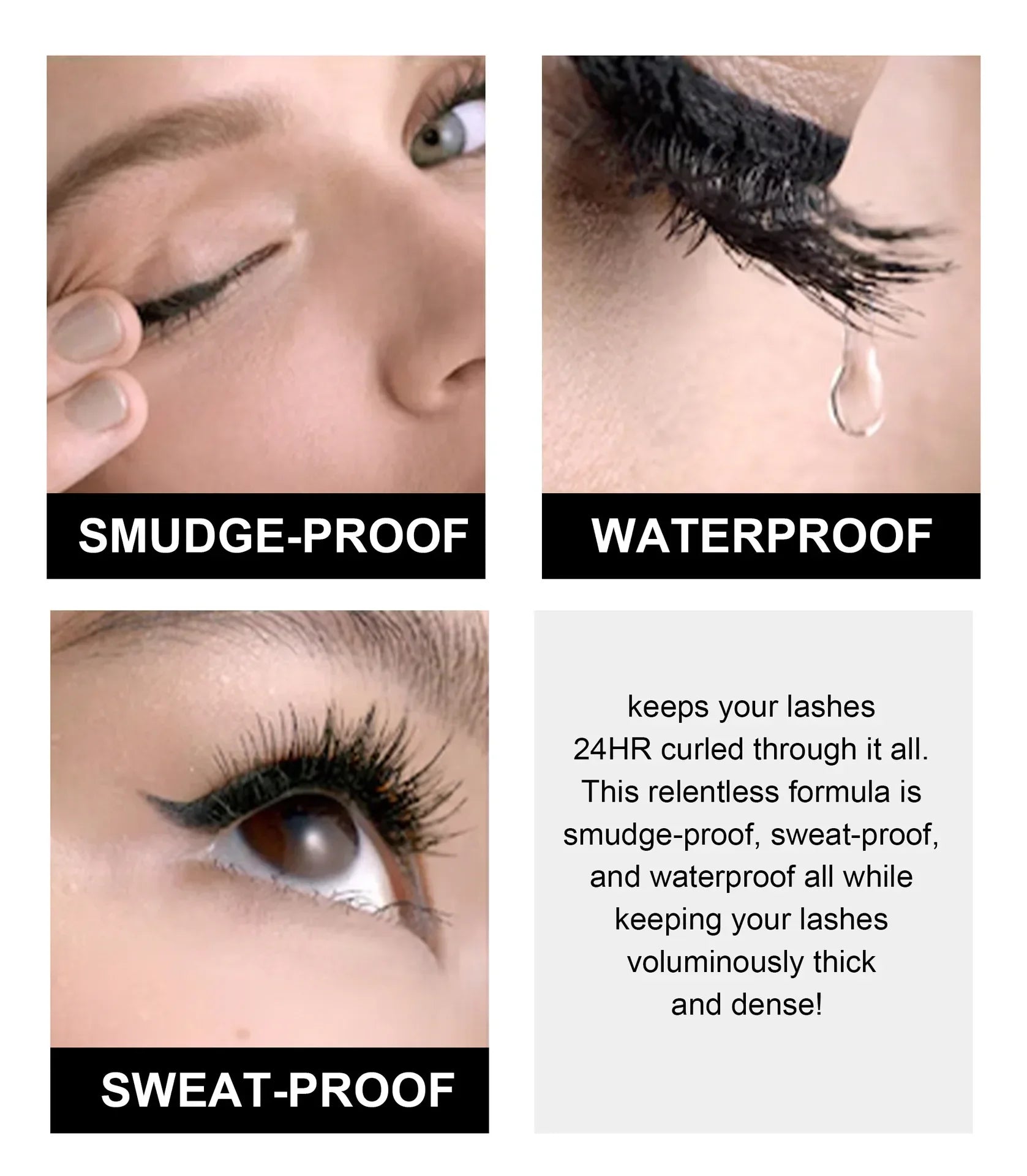 1PC Black Mascara Lengthens Eyelashes Extra Volume Long Lasting Waterproof Natural Lashes Female Professional Makeup Cosmetics