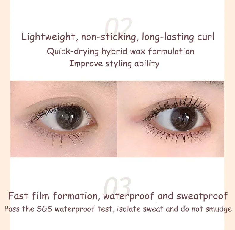 Judydoll Mascara Lash Lengthening Curling Thick Mascara Non-smudg Natural Waterproof Quick Dry Long Lasting Eye Makeup Cosmetics