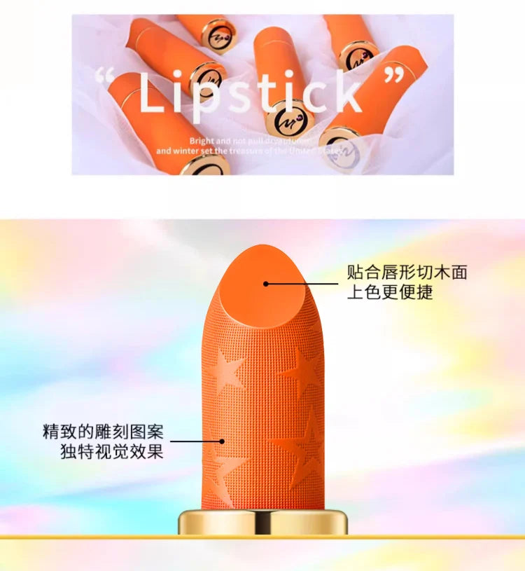 Orange Color Lipstick Lip Glaze Silky Smooth Not Easy To Fade Lip Gloss Matte Lasting Lip Stick Sexy Women Cosmetics Makeup