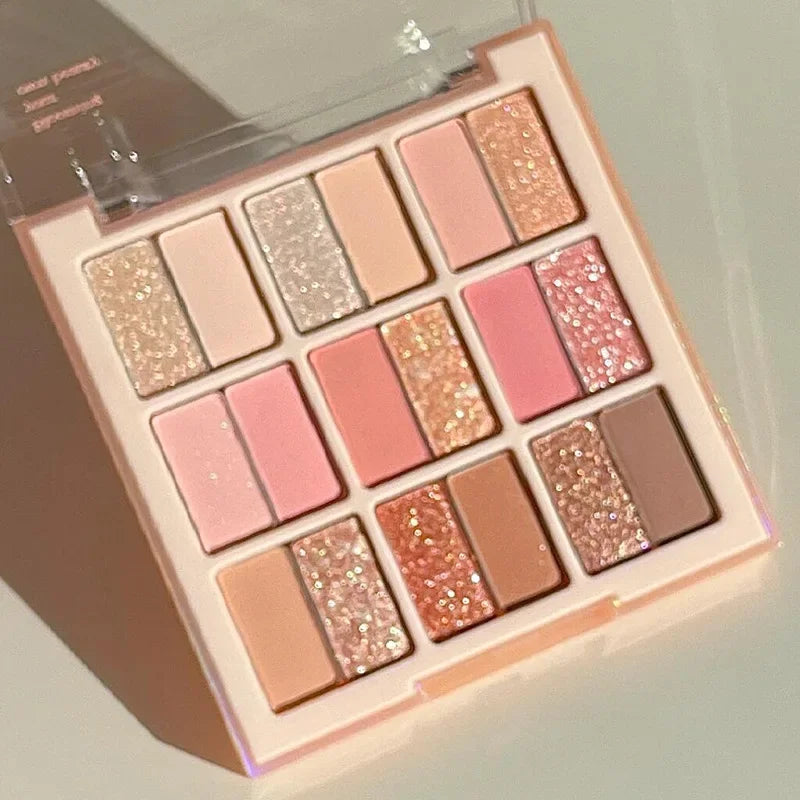 18 Colors Color Blocking Eyeshadow Palette Korean Makeup Summer Ice Cream Color Eyeshadow Pink  Purple Makeup Palette Cosmetics