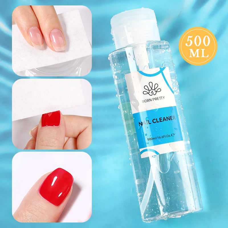 BORN PRETT 500ml Nail Gel Remover Nail Brush Cleaner Nail Polish Cleaner Care Tools Solution Liquid Manicure Nail Art Tools