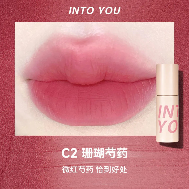 INTO YOU Make up Lip Gloss miltcolor Matte Velvet Lipstick Waterproof Red Lip Tint Lip Glaze Beauty Cosmetics lipstick lipgloss