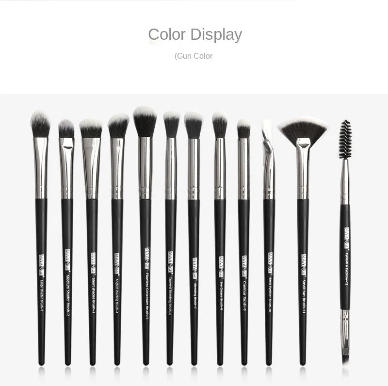 Makeup brushes set professional 12 pcs/lot Makeup Brushes Set Eye Shadow Blending Eyeliner Eyelash Eyebrow Brush For Makeup Tool