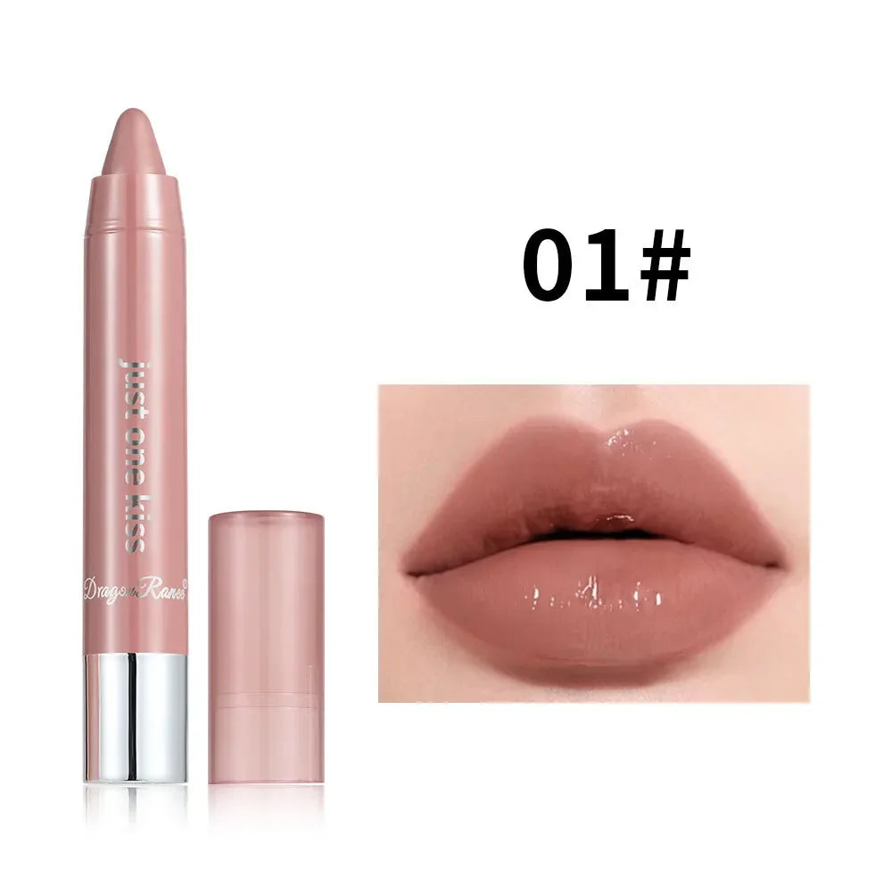 Lipstick Crayon Lip Liner Pencil Velvet Matte Moisturizing Waterproof Long Lasting Non-stick Cup Solid Lip Gloss Makeup Cosmetic