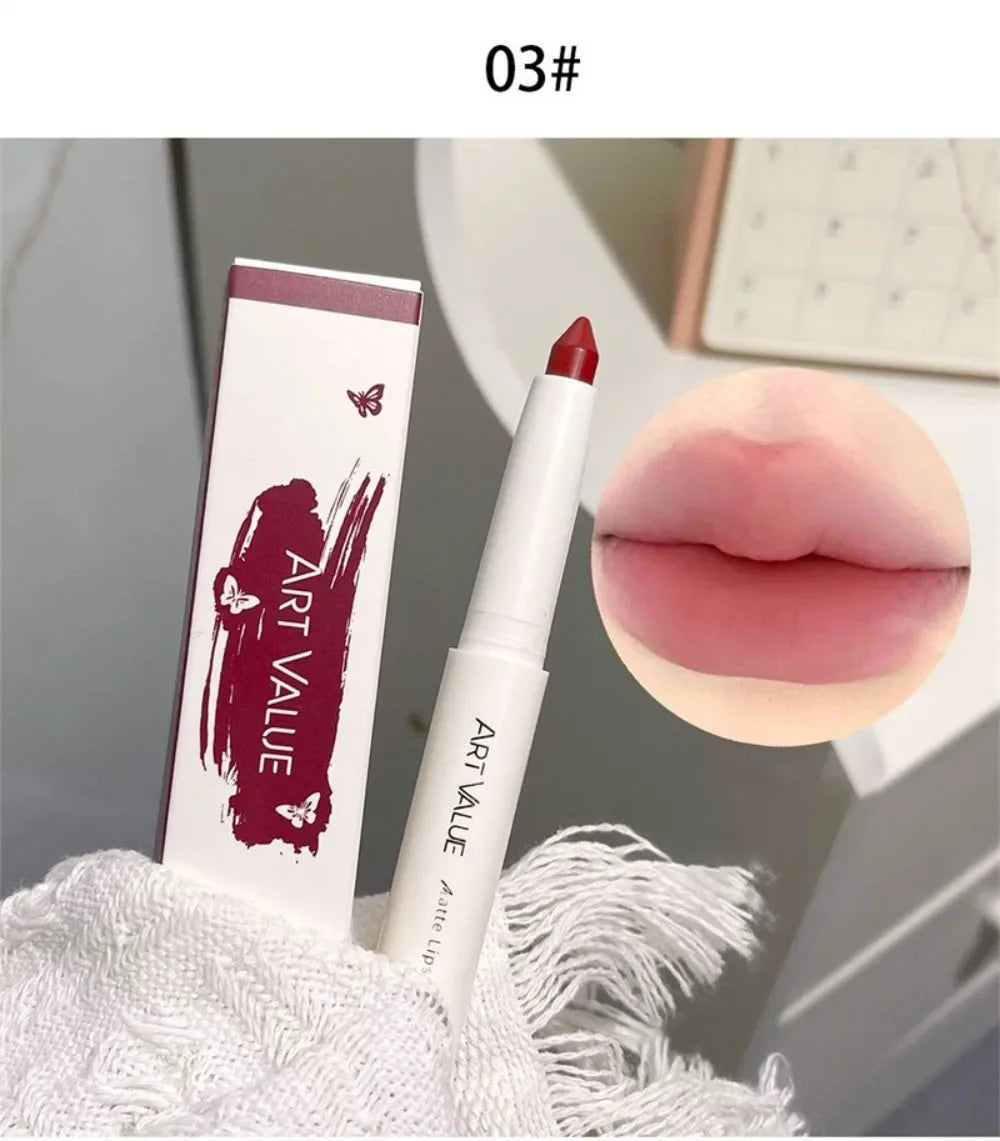 Matte Pink Lipstick Pencil Non-stick Cup Lasting Contour Lip Liner Pencil Waterproof Crayon Pigments Lipliner Pen Lips Makeup