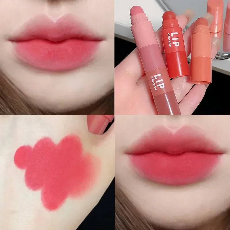 4 Colors In 1 Matte Nude Pink Red Lipstick Lip Liner Pen Long Long Waterproof Crayon Lipstick Pencil Lips Makeup Cosmetic Kit