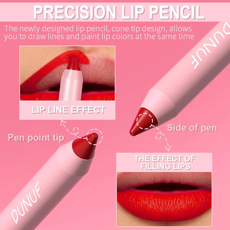 Nude Brown Lip Liner Pencil 18 Color Red Contour Tint Labial Makeup Waterproof Matte Lipstick Crayon Lip Contouring Cosmetics