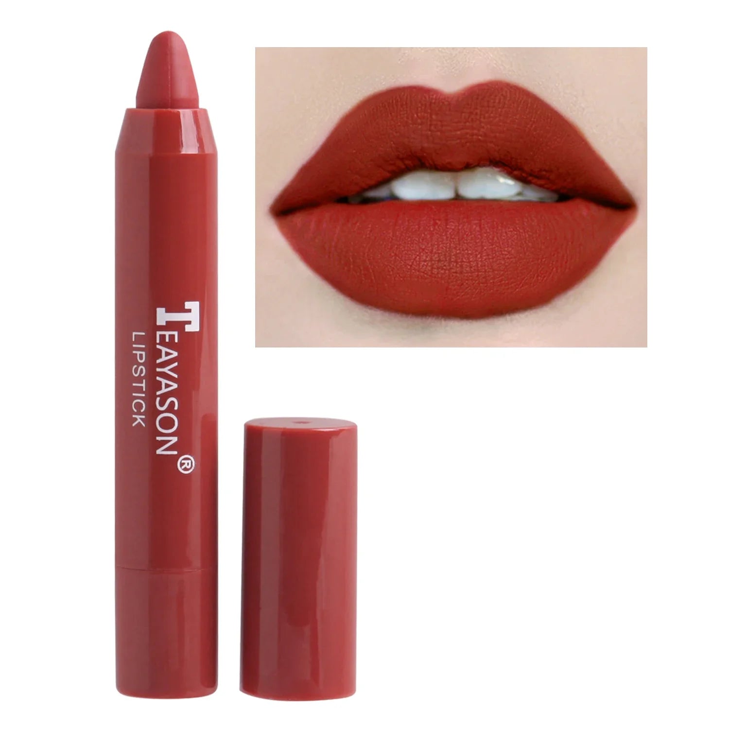 Lipstick Crayon Lip Liner Pencil Velvet Matte Moisturizing Waterproof Long Lasting Non-stick Cup Solid Lip Gloss Makeup Cosmetic