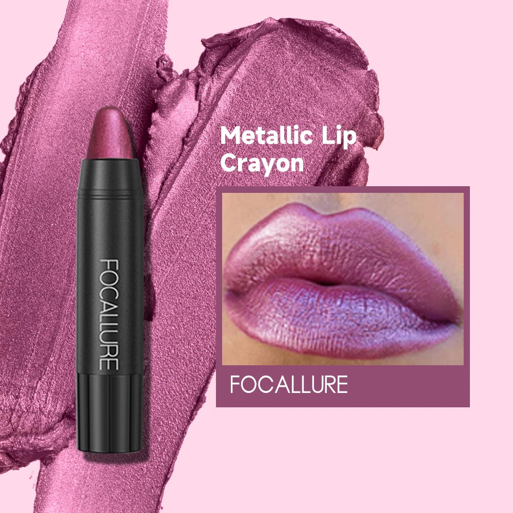 FOCALLURE 31 Colors Matte Lipstick Pencil High Crayons Gloss Long-lasting Waterproof Lip Balm Pen Lips Makeup Women Cosmetics