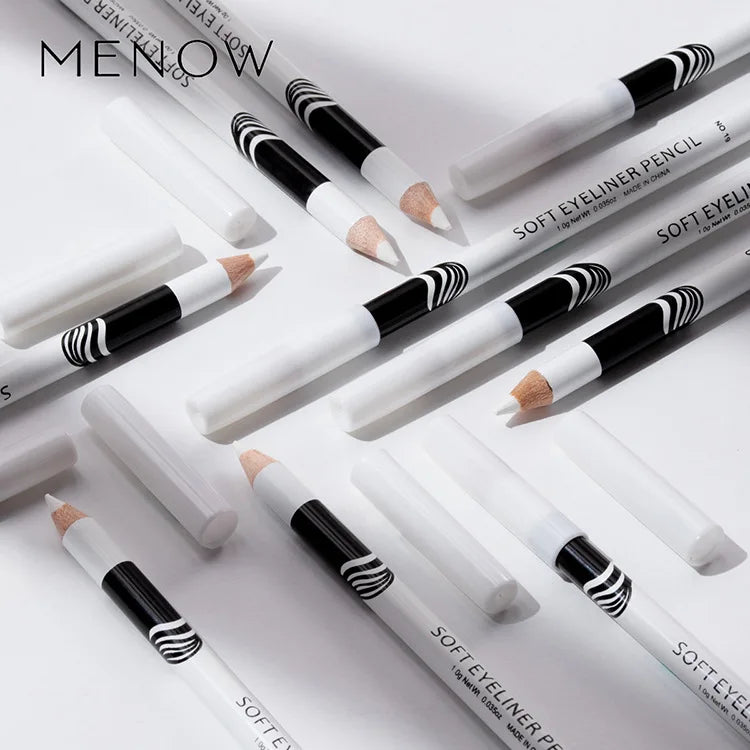 12pcs White Eyeliner Makeup Smooth Easy To Wear Eyes Brightener Highlighter Waterproof Long Lasting Eyes Liner Pencils Makeup