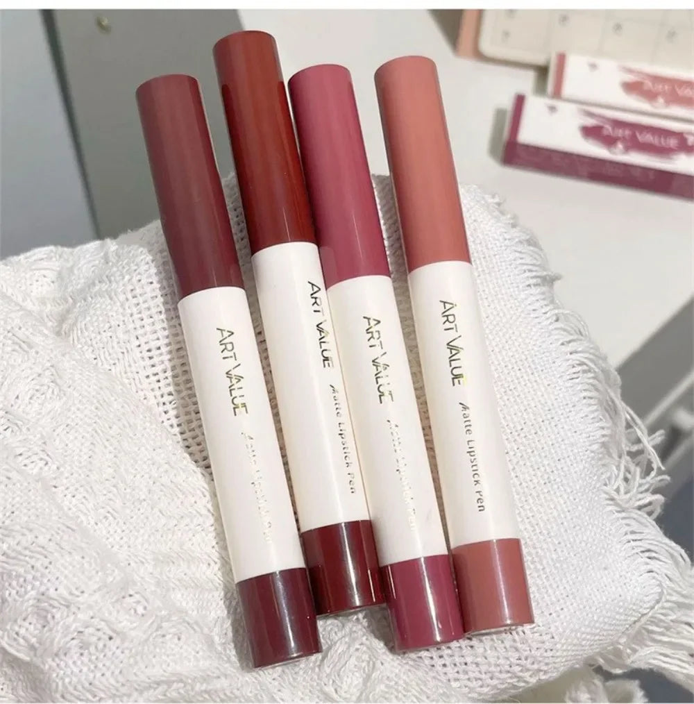 Matte Pink Lipstick Pencil Non-stick Cup Lasting Contour Lip Liner Pencil Waterproof Crayon Pigments Lipliner Pen Lips Makeup