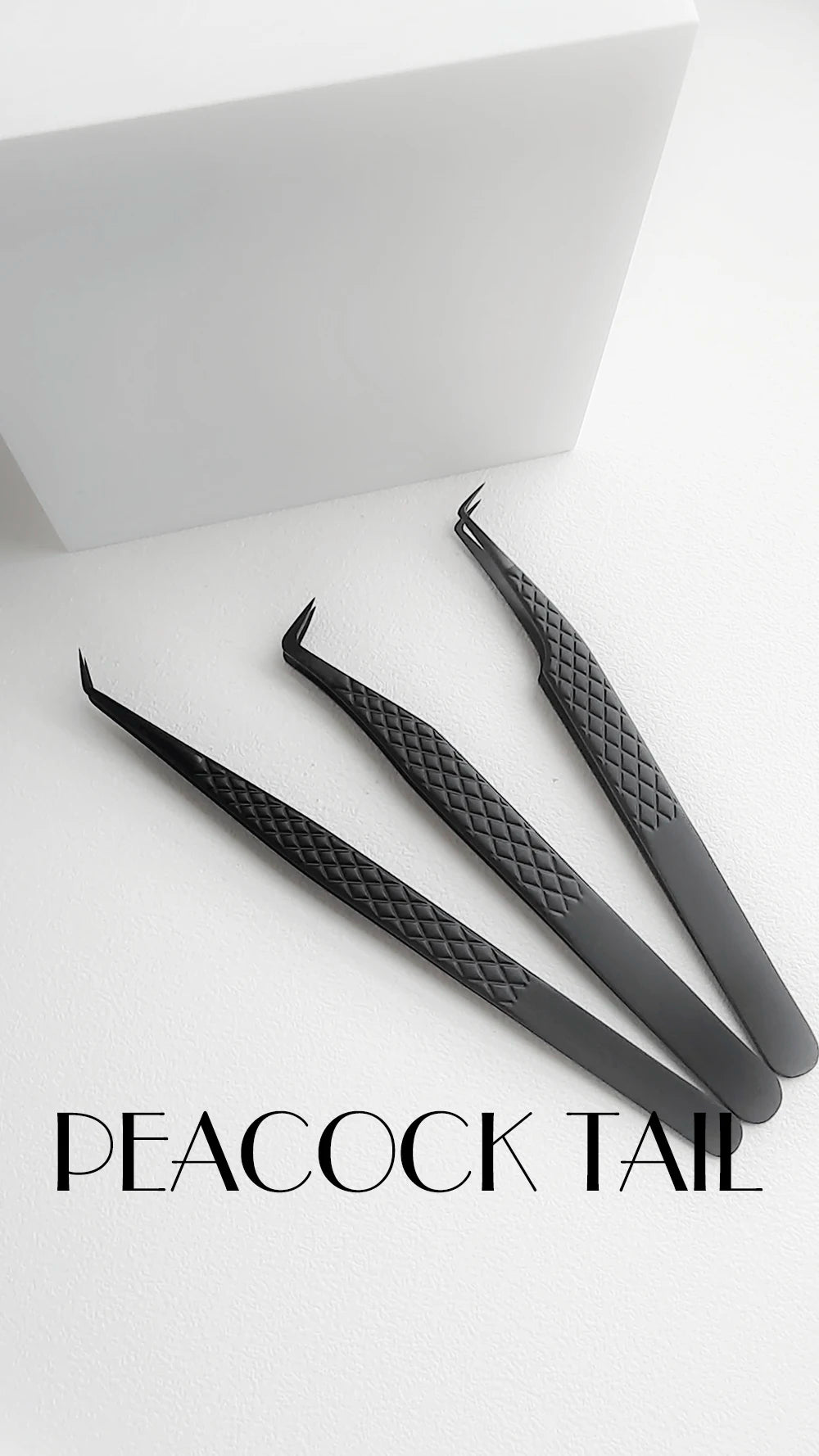 Fiber Tip False Lash Tweezers For Eyelash Extensions Black tweezer perfect close tip of tweezer for eyelashes