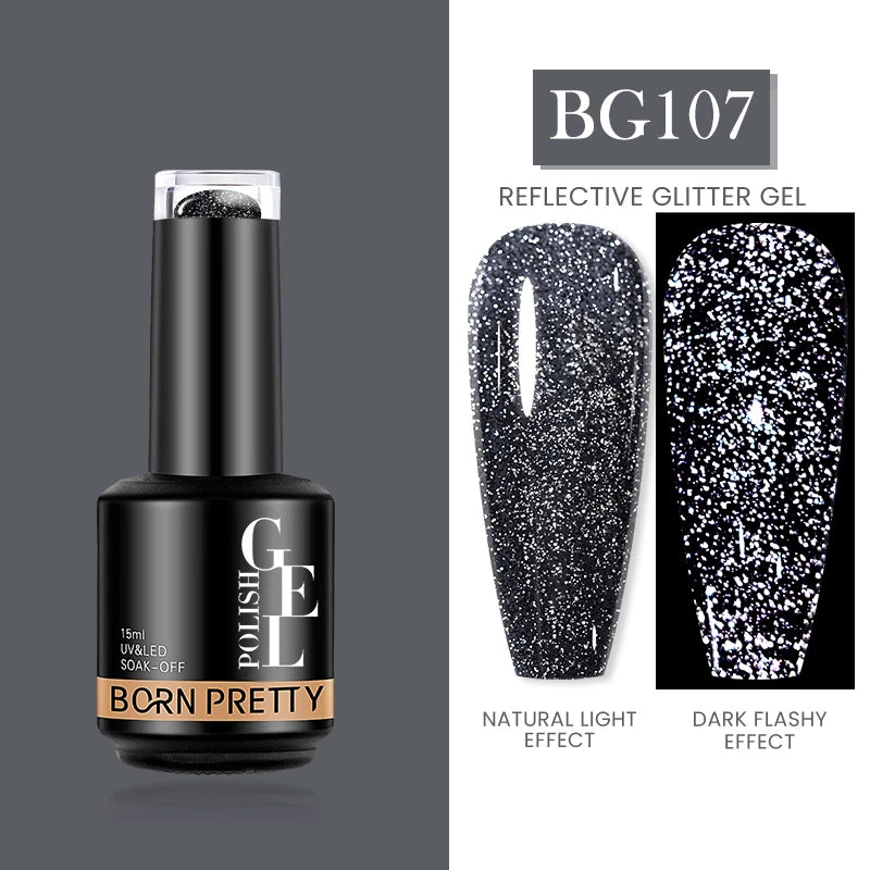 BORN PRETTY Cat Magnetic Gel Nail Polish 15ml Reflective Glitter Soak Off UV LED Gel Semi Permanent Nail Art Varnish Manicure