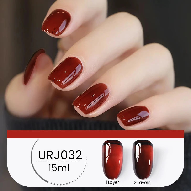 UR SUGAR 15ml Cherry Red Series Color Gel  Party Colors Gel Varnishes All For Nails Soak Off UV LED Semi Permanent Nail Art