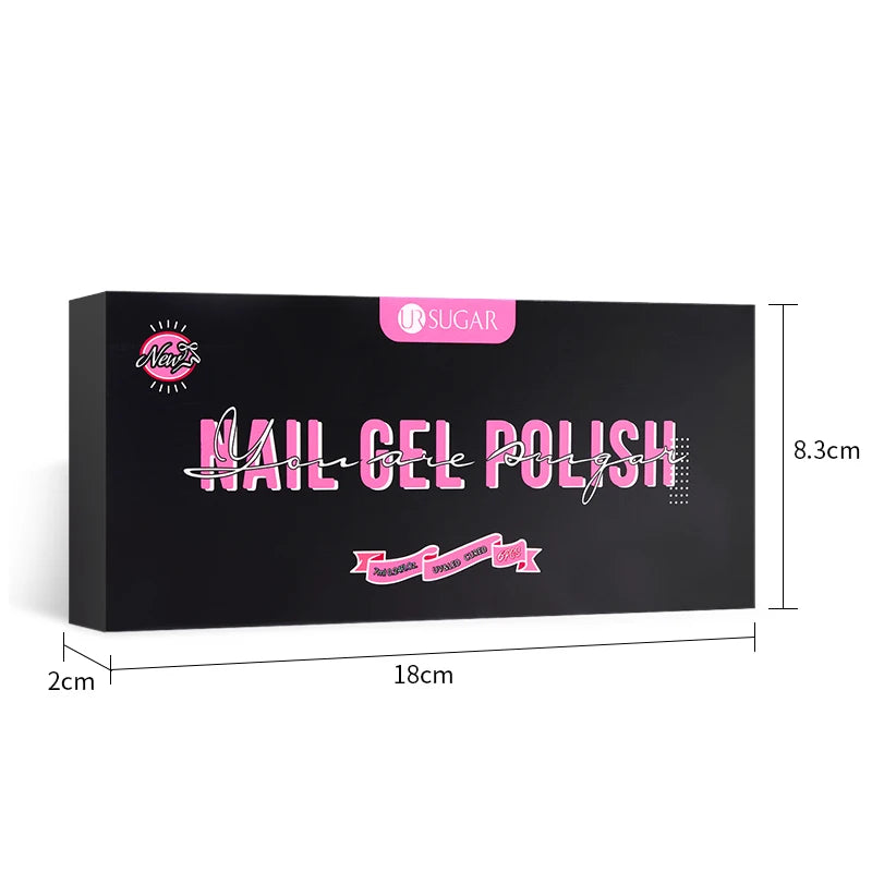 UR SUGAR 6Pcs Color Gel Nail Polish Kit 7ml Glass Bottle Soak Off UV LED Nails Varnish Gel Whole Set Semi Permanent Nail Art Gel