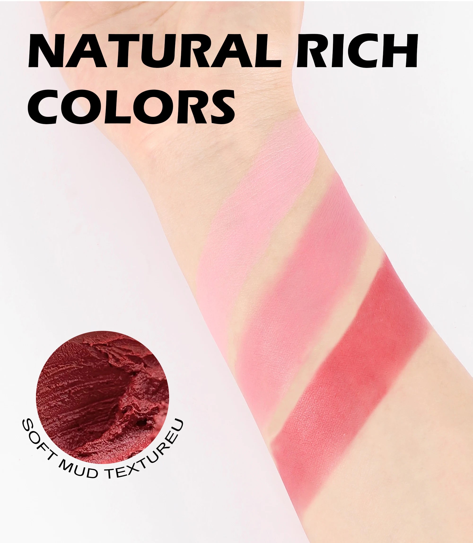 Handaiyan Natural Matte Face Blusher Velvety Smooth Lip Cream Cheek Blush Rouge Waterproof Makeup