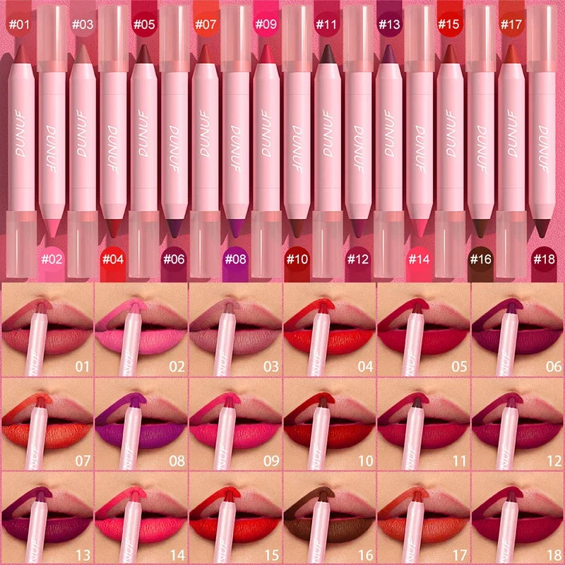 Nude Brown Lip Liner Pencil 18 Color Red Contour Tint Labial Makeup Waterproof Matte Lipstick Crayon Lip Contouring Cosmetics