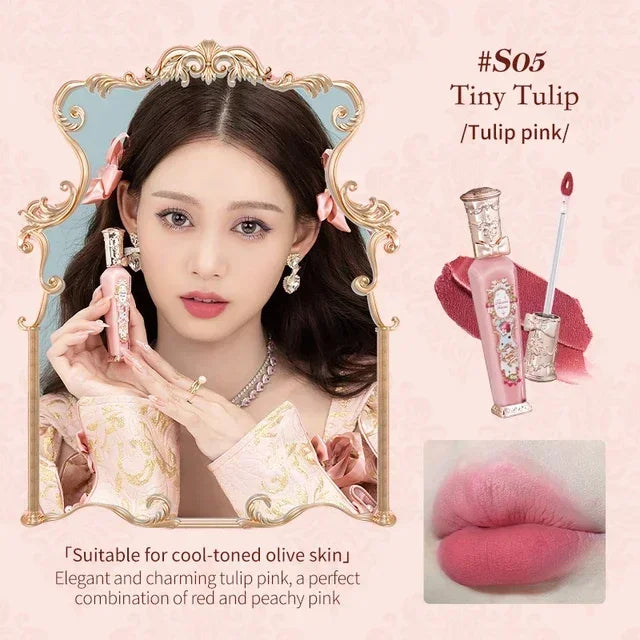 Flower Knows Strawberry Rococo Series Cloud Lip Cream Long Lasting Moisturizer Lip Tint Cosmetics Lip Gloss for Women Cosmetic