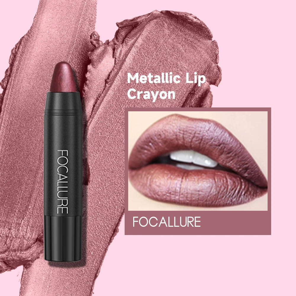 FOCALLURE 31 Colors Matte Lipstick Pencil High Crayons Gloss Long-lasting Waterproof Lip Balm Pen Lips Makeup Women Cosmetics