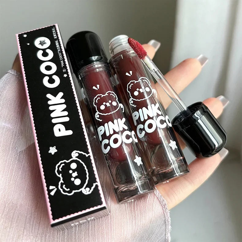 Mirror Glass Lip Tint Punk Dark Red Lip Inks Juice Lip Glaze Water Light Clear Lipstick Non Stick Cup Liquid Liptint Makeup