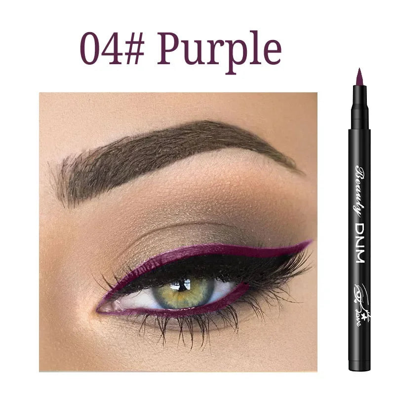 Makeup 12 Color Eyeliner Liquid Waterproof Easy To Wear Make Up Matte Eye Liner Blue Red Green White Gold Brown Eyleliner