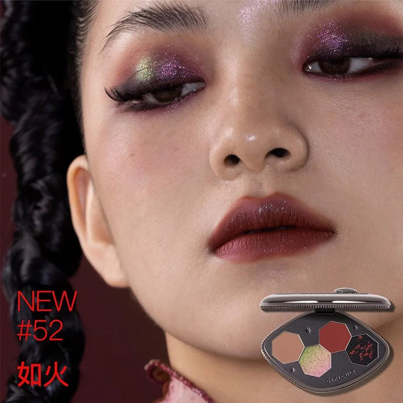 Girlcult 4 Color Glitter Eyeshadow Palette Chameleon Matte Champagne Shimmer Waterproof Palette  Eye shadow Korean Vegan Makeup