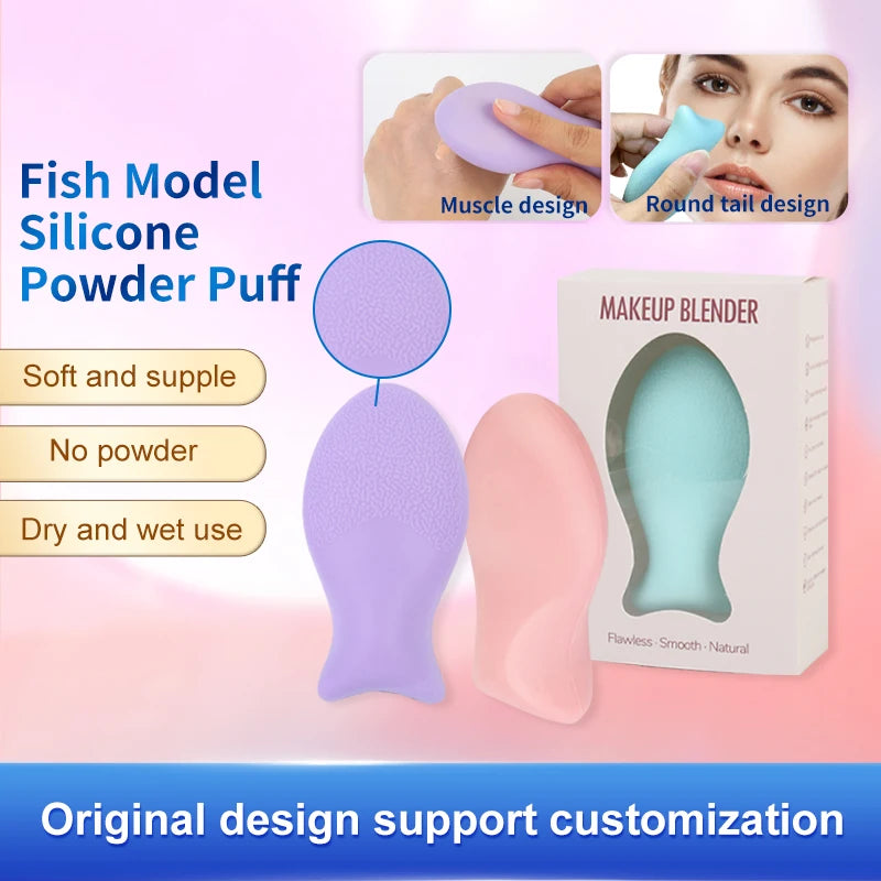 2022 New Silicone Makeup Sponge Jelly Puff Makeup Do Not Eat Powder Puff Face Wash Makeup Puff Make Up Tool Beauty Accessories