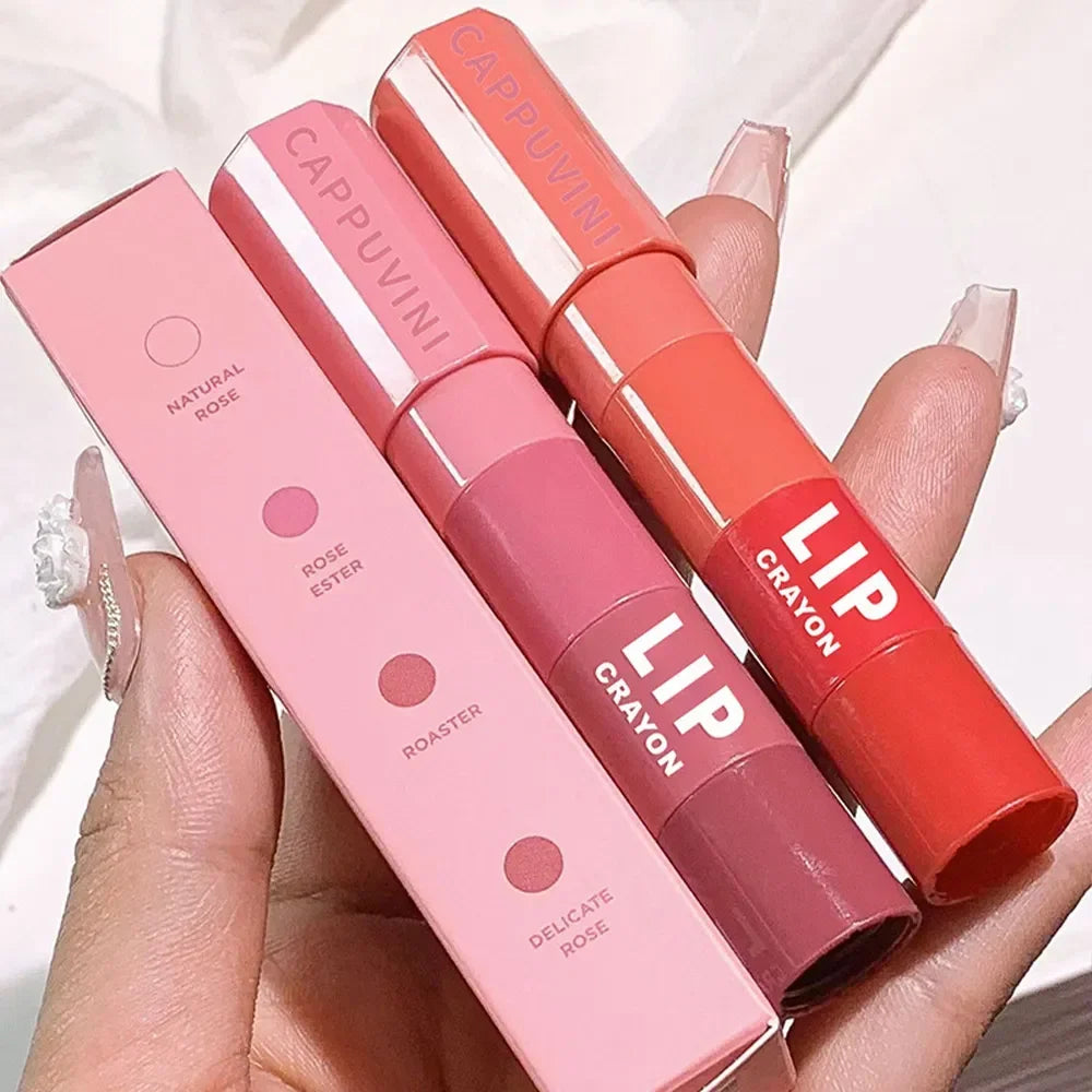 4 Colors In 1 Matte Nude Pink Red Lipstick Lip Liner Pen Long Long Waterproof Crayon Lipstick Pencil Lips Makeup Cosmetic Kit