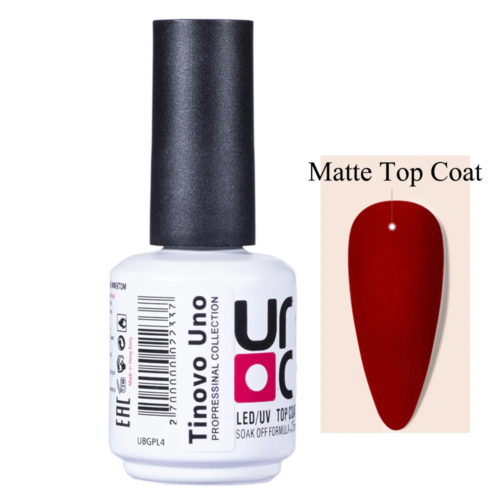 Tinovo Uno Latest Rubber Base Gel Nail Polish UV Semi Permanent Thick Strong Base Coat Top Coat for Manicure Nails Art Salon