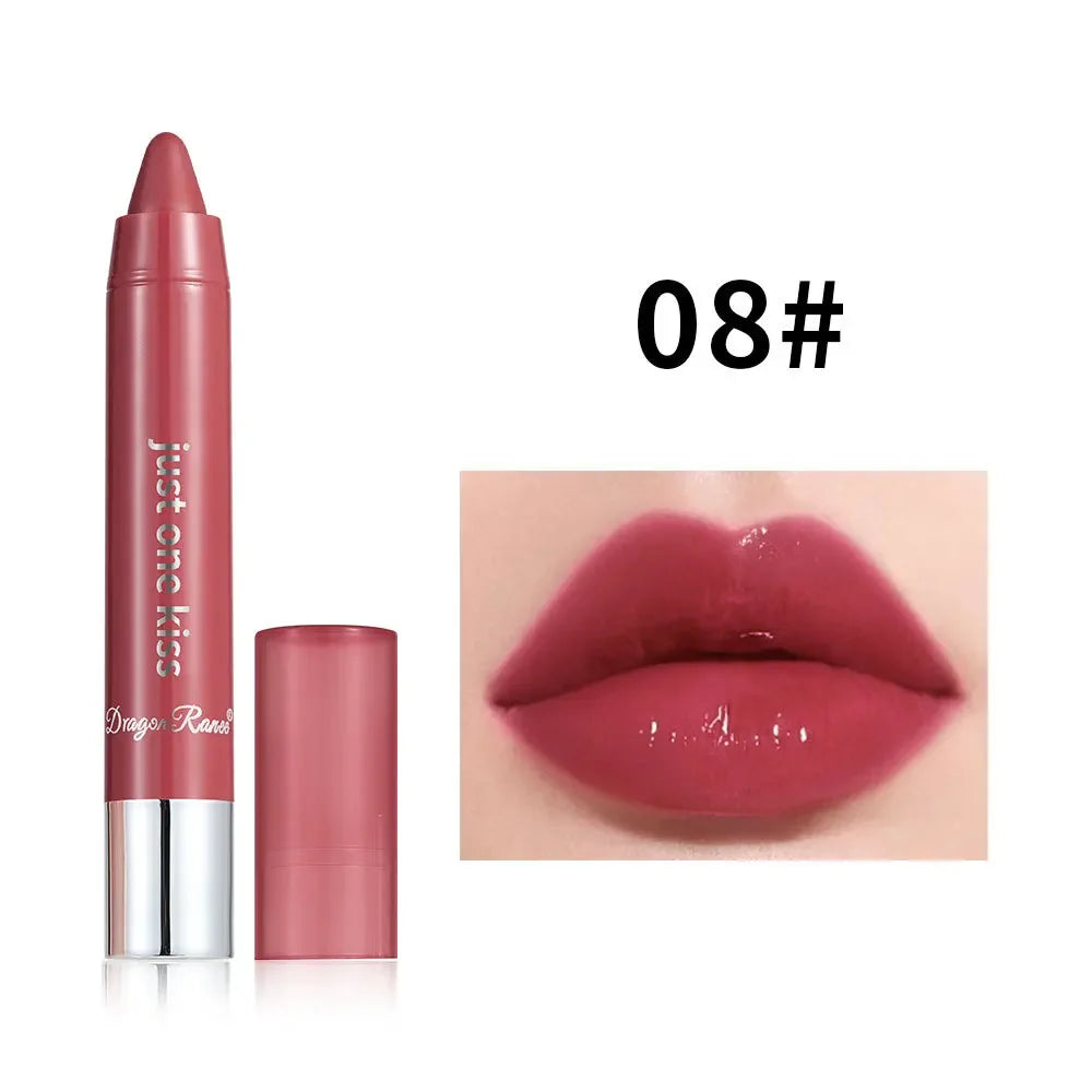 Lipstick Crayon Lip Liner Pencil Velvet Matte Moisturizing Waterproof Long Lasting Non-stick Cup Solid Lip Gloss Makeup Cosmetic