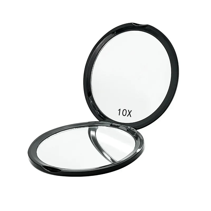 Magnifying Mirror Makeup Mirror Mini Pocket Compact Mirror Round Handheld Mirror Portable Travel Cosmetics Tools For Women X10