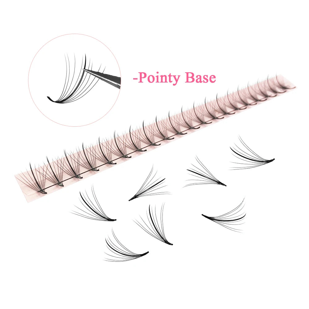 Goddess Wispy Premade Volume Fans 9D/13D  Individual Lashes Extension Pointy Stem 320 Fans Faux Mink Pre Made Russian Lashes