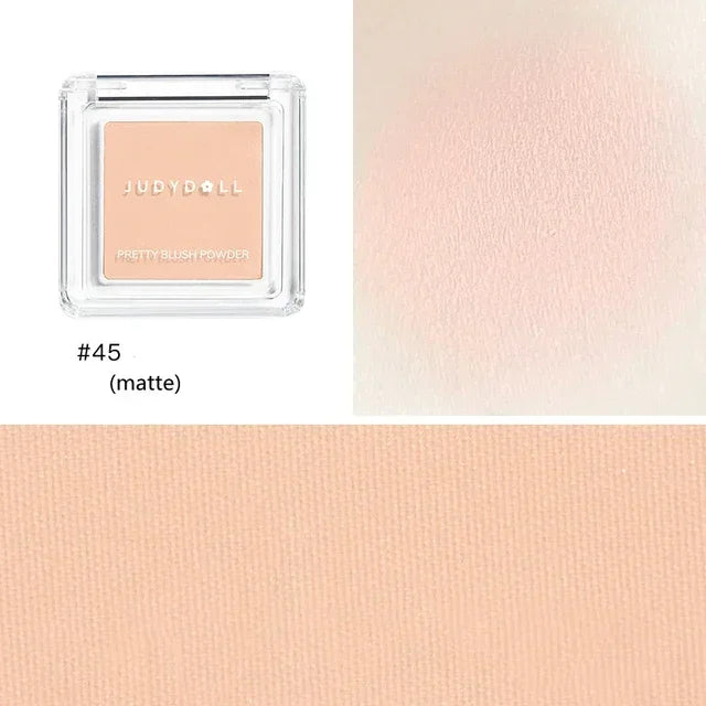 Judydoll Monochrome Blush Portable Silky Cream Multipurpose Blusher Eyeshadow Nude Natural Brighten Skin Tone Makeup Cosmetics