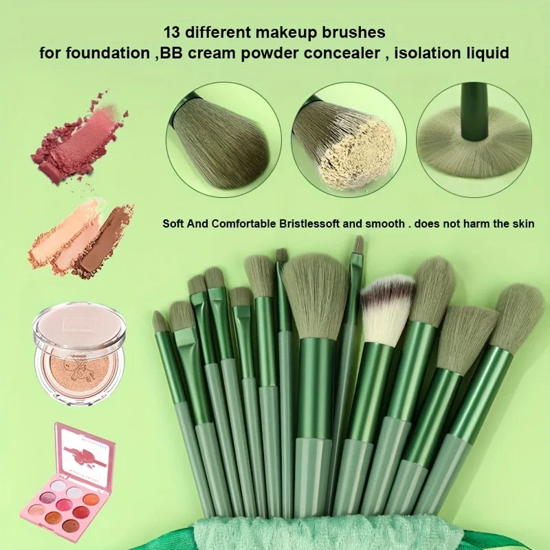 Makeup Brush Set 13Pcs Kit Cosmetic Foundation Eyeshadow Brushes Professional Powder Concealers Blush Beauty Tool makeup sponge