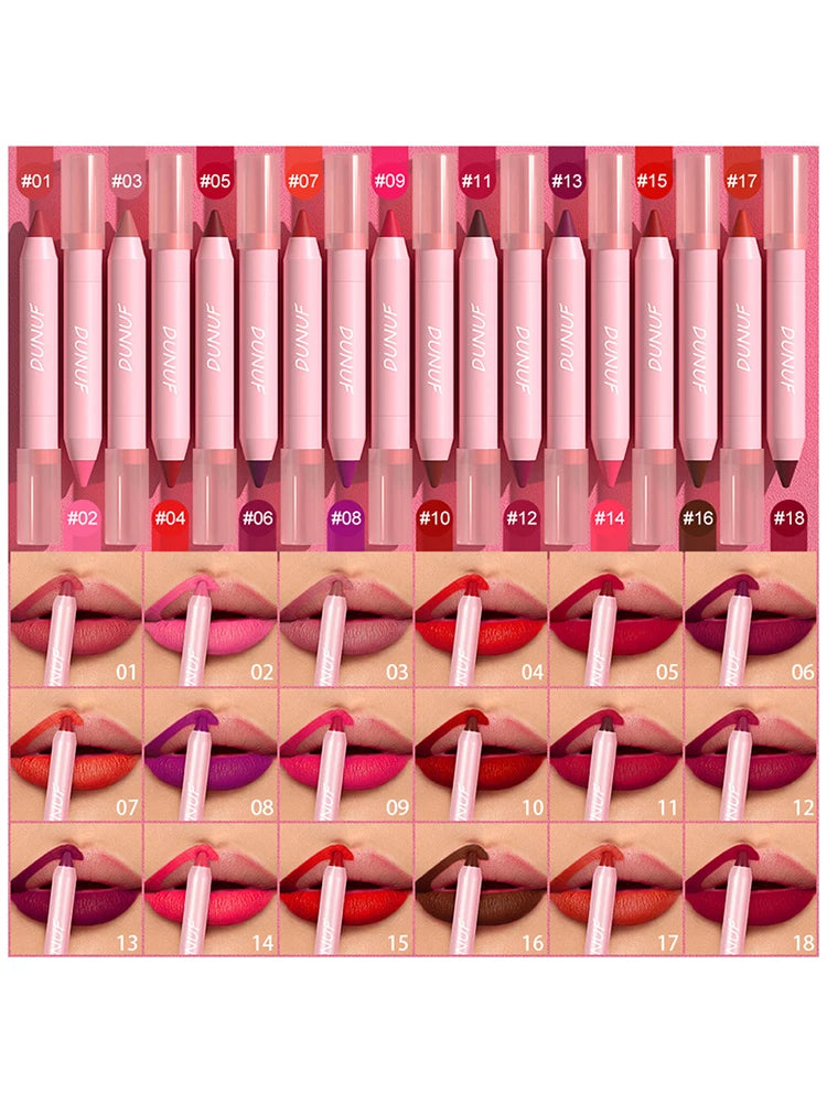 Nude Brown Lip Liner Pencil Labial Makeup Waterproof Matte Lipstick 18 Color Red Contour Tint Crayon Pen Lip Contouring Cosmetic